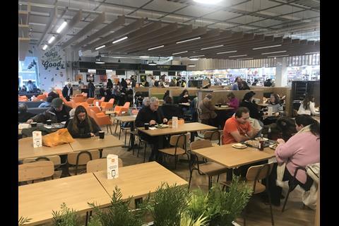 Sainsbury's new Food Market offers Indian and Chinese options - and customers can dine in at the 180-seat food court.